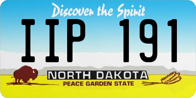 ND license plate IIP191