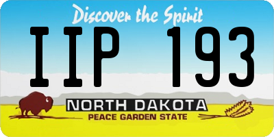 ND license plate IIP193