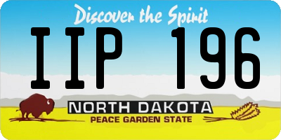 ND license plate IIP196
