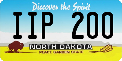 ND license plate IIP200
