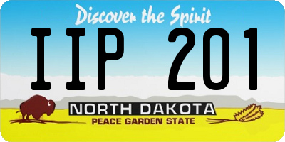 ND license plate IIP201