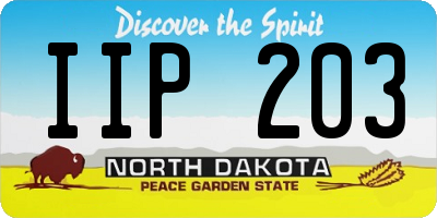 ND license plate IIP203
