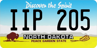 ND license plate IIP205