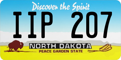 ND license plate IIP207