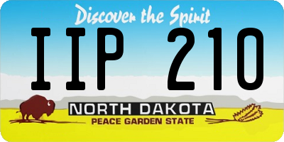 ND license plate IIP210