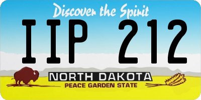 ND license plate IIP212