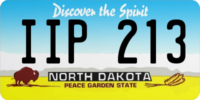 ND license plate IIP213