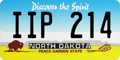 ND license plate IIP214
