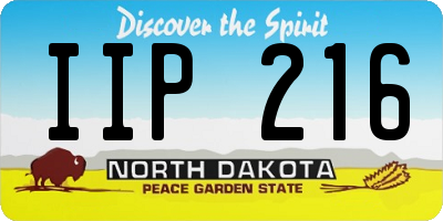 ND license plate IIP216