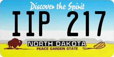 ND license plate IIP217