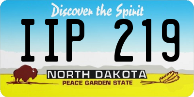 ND license plate IIP219