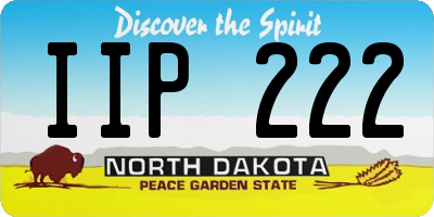 ND license plate IIP222