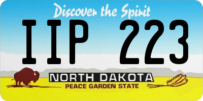 ND license plate IIP223