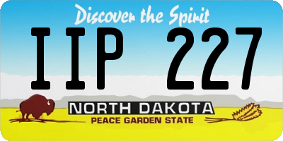 ND license plate IIP227