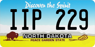 ND license plate IIP229