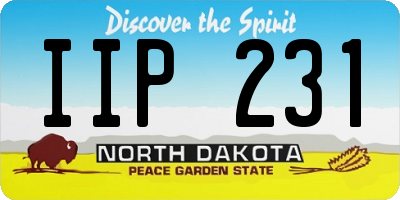 ND license plate IIP231