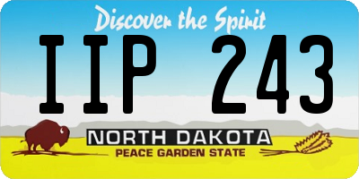 ND license plate IIP243