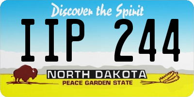 ND license plate IIP244