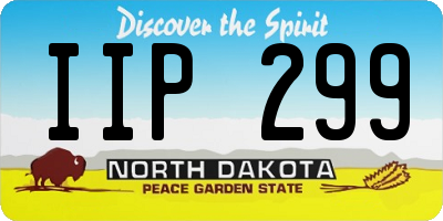 ND license plate IIP299
