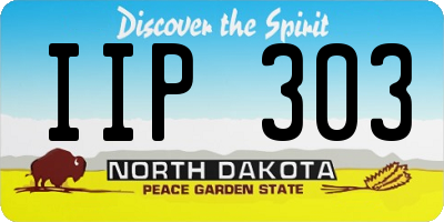 ND license plate IIP303