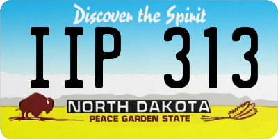 ND license plate IIP313