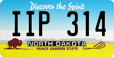 ND license plate IIP314