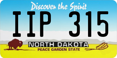 ND license plate IIP315