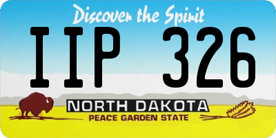 ND license plate IIP326