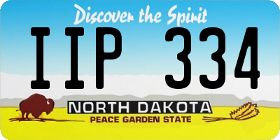 ND license plate IIP334