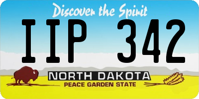 ND license plate IIP342