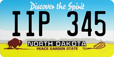 ND license plate IIP345