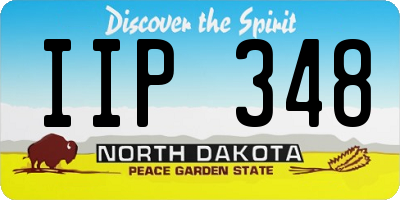 ND license plate IIP348