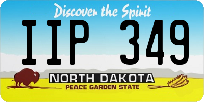 ND license plate IIP349