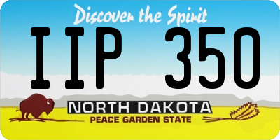 ND license plate IIP350