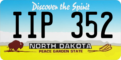 ND license plate IIP352