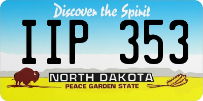 ND license plate IIP353
