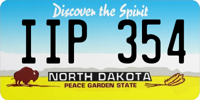 ND license plate IIP354