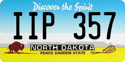 ND license plate IIP357