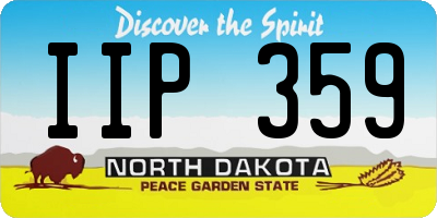 ND license plate IIP359