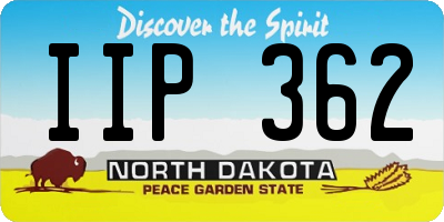 ND license plate IIP362