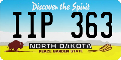 ND license plate IIP363