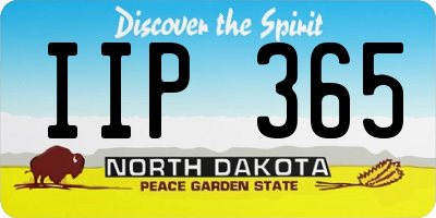 ND license plate IIP365