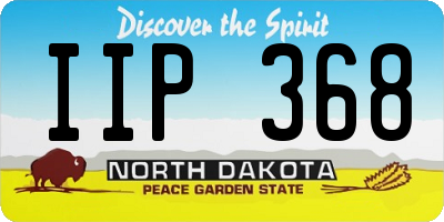 ND license plate IIP368
