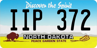 ND license plate IIP372