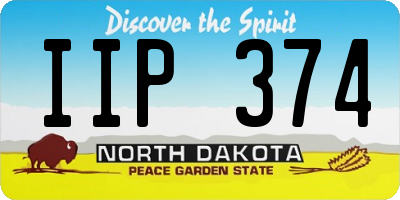ND license plate IIP374