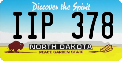 ND license plate IIP378