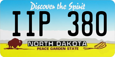 ND license plate IIP380