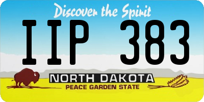 ND license plate IIP383