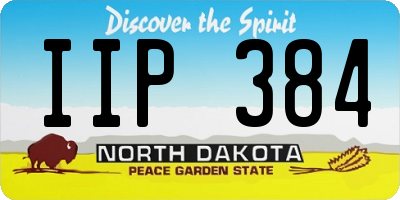 ND license plate IIP384