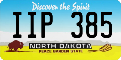 ND license plate IIP385